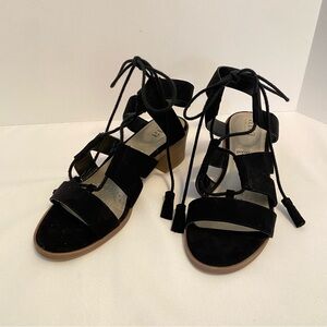A.N.A. A New Approach Lena Faux Suede Strappy Lace-Up Sandal Shoe Size 8